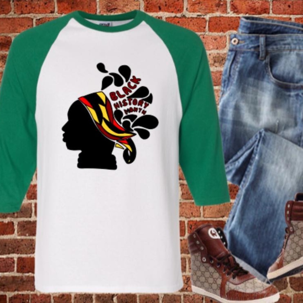 Black History Woman Raglan Shirt